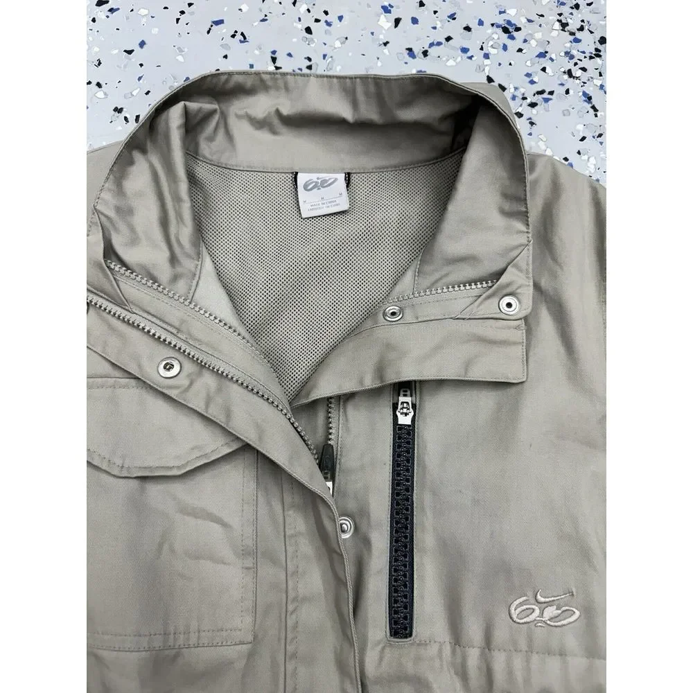 Nike 6.0 Jacket Women Medium Khaki Gray Full Zip‎ Jacket Streetwear Vintage Used